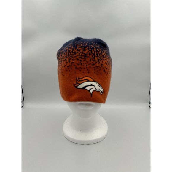 Denver Broncos‎ Beanie Unisex Adult Reebok Cotton Orange/Blue NFL One Size - Picture 1 of 7